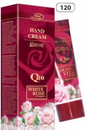 Vital Cosmetics White Rose Крем за ръце с Q10 и розово масло